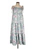 Zara 100% Polyester Floral Gray Casual Dress Size L - photo 1