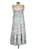 Zara 100% Polyester Floral Gray Casual Dress Size L - photo 2