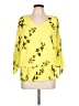Vince Camuto 100% Polyester Yellow 3/4 Sleeve Blouse Size L - photo 1
