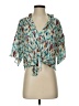 Zara Teal Short Sleeve Blouse Size XS - photo 1