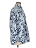Lands' End 100% Cotton Floral Blue Long Sleeve Blouse Size 8 - photo 4