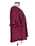 Worthington 100% Polyester Burgundy Short Sleeve Blouse Size L - photo 4