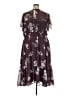 Torrid 100% Polyester Floral Purple Casual Dress Size 4X Plus (4) - photo 2