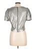 Antonio Melani 100% Polyester Metallic Silver Short Sleeve Top Size 10 - photo 2