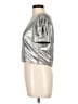 Antonio Melani 100% Polyester Metallic Silver Short Sleeve Top Size 10 - photo 5