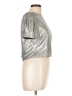 Antonio Melani 100% Polyester Metallic Silver Short Sleeve Top Size 10 - photo 4