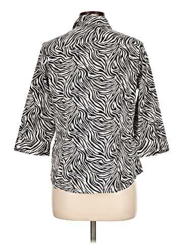 212 Collection 3/4 Sleeve Button-Down Shirt (view 2)