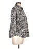 212 Collection 100% Spandex Animal Print Ivory 3/4 Sleeve Button-Down Shirt Size L - photo 4