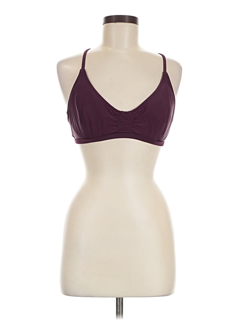 Pre-owned Athleta Sports Bra In Burgundy