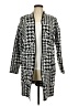 Nine West 100% Recycled Polyester Houndstooth Gray Cardigan Size L - photo 1