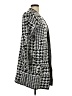 Nine West 100% Recycled Polyester Houndstooth Gray Cardigan Size L - photo 4