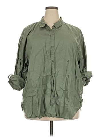 Gloria Vanderbilt 3/4 Sleeve Button-Down Shirt (view 1)
