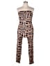 Shein Curve Graphic Brown Jumpsuit Size 14 Plus (1) - photo 1