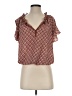 Max Studio 100% Polyester Burgundy Red Short Sleeve Blouse Size S - photo 1
