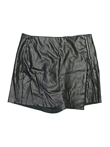 Zara Faux Leather Skirt (view 1)