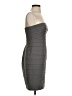 BCBGMAXAZRIA Solid Gray Cocktail Dress Size 4 - photo 4
