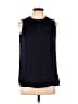 Boden 100% Polyester Black Blue Sleeveless Blouse Size 8 - photo 1