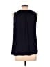 Boden 100% Polyester Black Blue Sleeveless Blouse Size 8 - photo 2