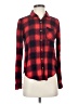 Forever 21 Plaid Red Long Sleeve Button-Down Shirt Size S - photo 1