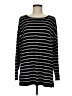 August Silk Stripes Black Pullover Sweater Size M - photo 1