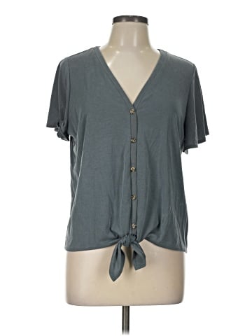 Green Envelope Short Sleeve Top (view 1)