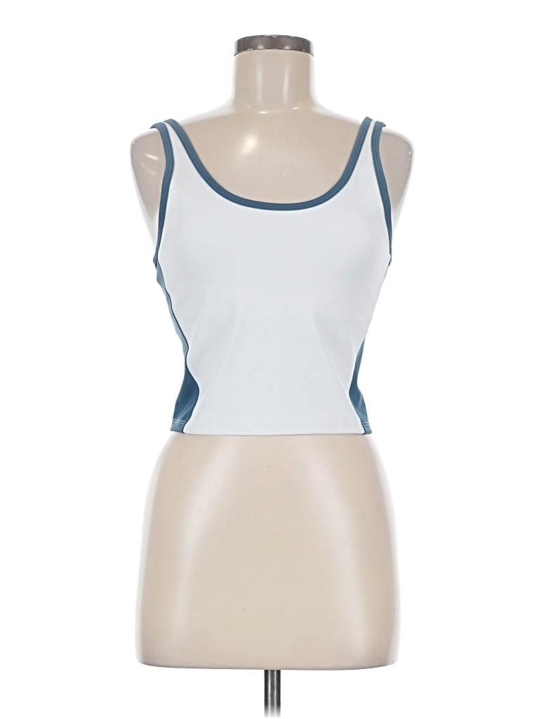 Pre-owned Zyia Active Tank Top Blue Strapless Neckline Tops
