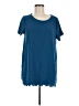 Pink Blush Blue Short Sleeve Top Size M - photo 1