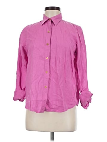 Lauren by Ralph Lauren 3/4 Sleeve Button-Down Shirt (view 1)