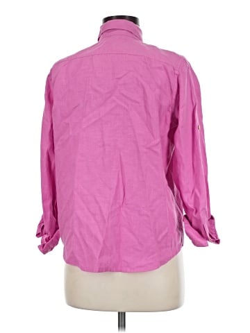 Lauren by Ralph Lauren 3/4 Sleeve Button-Down Shirt (view 2)