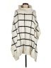 Lands' End Plaid Ivory Poncho One size - photo 1