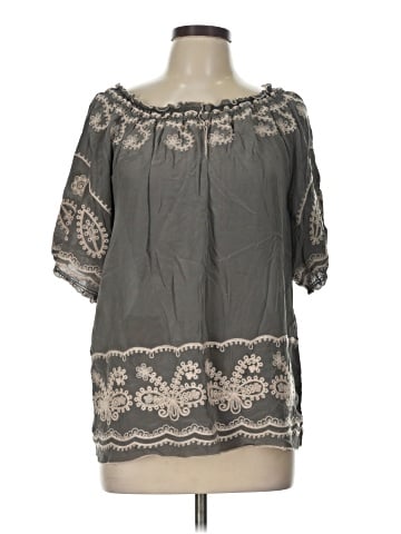 Sundance Short Sleeve Silk Top (view 1)