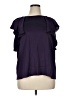 Worthington 100% Polyester Purple Short Sleeve Blouse Size XL - photo 1