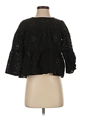 Madewell Eyelet Tiered Button-Back Top (view 1)