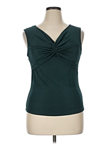 Green Envelope Sleeveless Top (view 1)