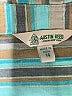 Austin Reed 100% Silk Stripes Teal 3/4 Sleeve Silk Top Size 14 - photo 7