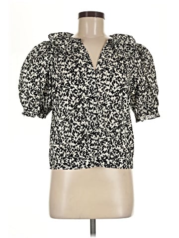 Madewell Ruffled Button-Front Top in Floral (view 1)
