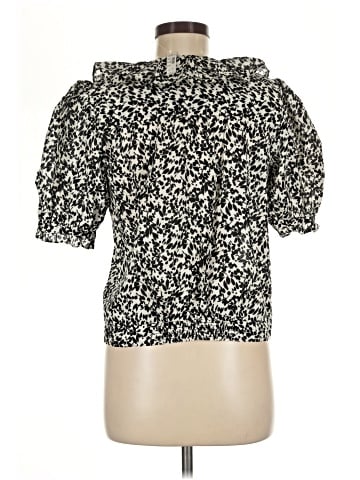 Madewell Ruffled Button-Front Top in Floral (view 2)