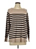 Lety & Me Stripes Tan Pullover Sweater Size 1X - photo 1