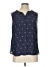 41Hawthorn 100% Polyester Polka Dots Blue Sleeveless Blouse Size L - photo 1