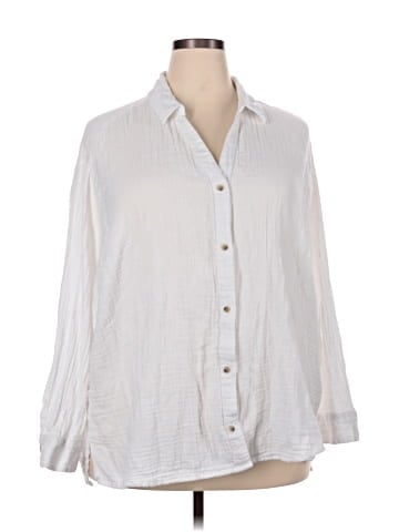 Old Navy 3/4 Sleeve Button-Down Shirt (view 1)