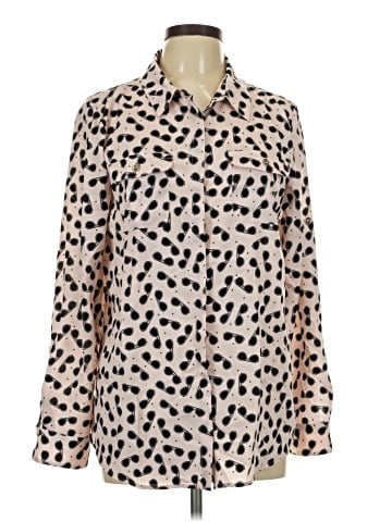 Karl Lagerfeld Paris Long Sleeve Blouse (view 1)