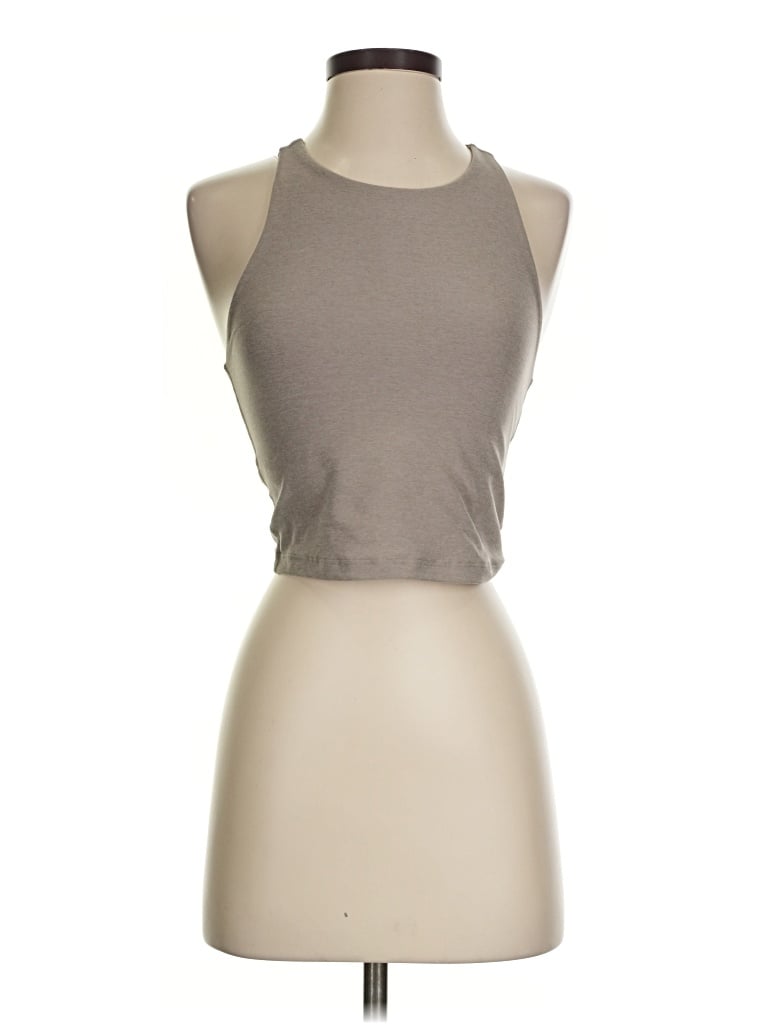 Pre-owned Beyond Yoga Tank Top Gray Halter Neckline Tops