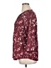 Unbranded Floral Burgundy 3/4 Sleeve Blouse Size XL - photo 5
