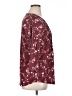 Unbranded Floral Burgundy 3/4 Sleeve Blouse Size XL - photo 4