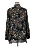 J.Jill 100% Rayon Floral Black Long Sleeve Blouse Size XL - photo 2