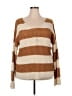 Adora 100% Polyester Stripes Brown Pullover Sweater Size 2X - photo 1