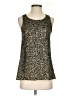 Alice + Olivia 100% Silk Gold Black Sleeveless Top Size S - photo 1