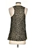 Alice + Olivia 100% Silk Gold Black Sleeveless Top Size S - photo 2