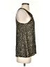 Alice + Olivia 100% Silk Gold Black Sleeveless Top Size S - photo 4