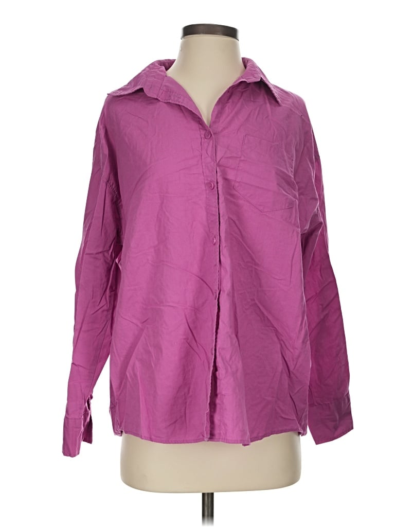 Pre-owned Cotton On Long Sleeve Blouse In Purple